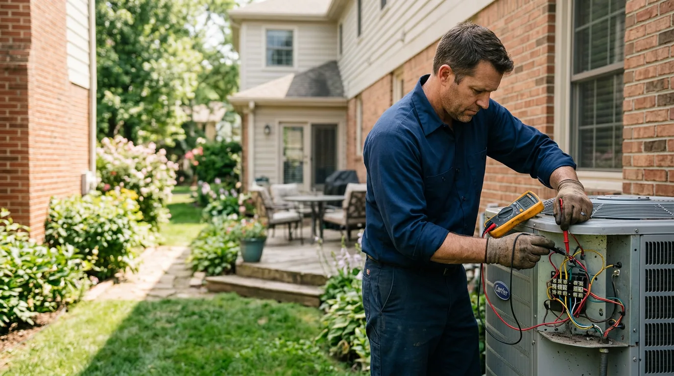 HVAC technician working near Thorntown, IN